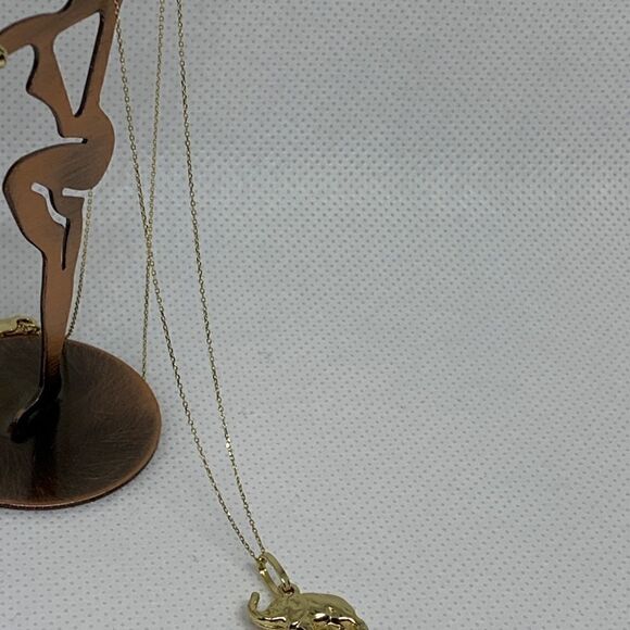 Elephant necklace 14k Real Gold Pendant - Picture 2 of 9